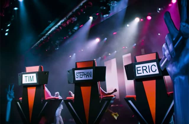 Three chairs with name tags that say Tim, Stephani, Eric.