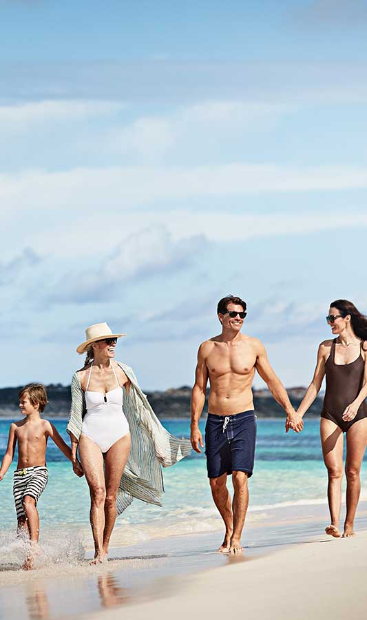 Reconnect as a family on the beach during your Princess Caribbean and Bahams Getaways Cruise