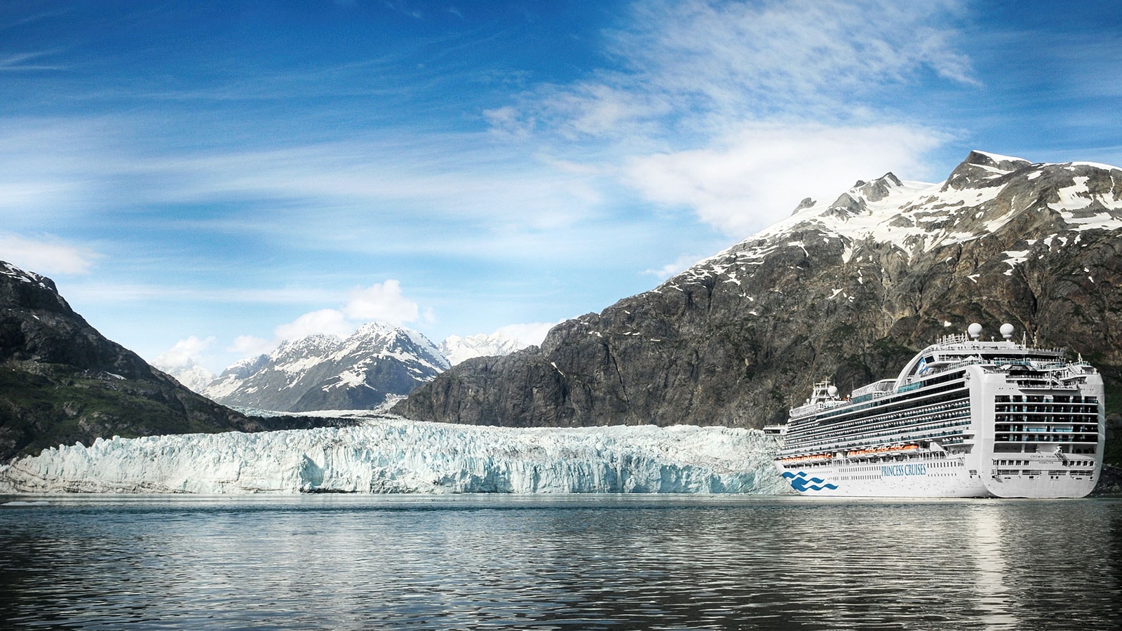 Princess cruise ship on a voyage of the glaciers Alaska cruise